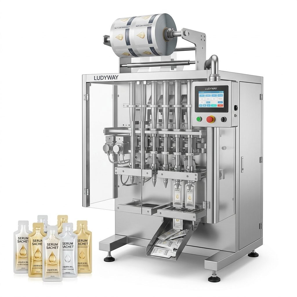 Serum Sachet Packaging Machine for Liquid Gel Multi Lane Automatic System