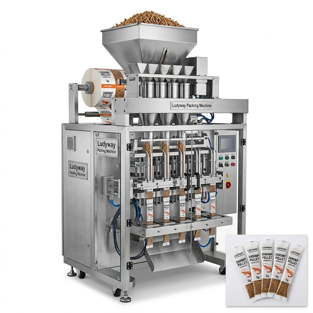 Shrimp Pellet Multi Lane Stick Pack Packaging Machine for Granules