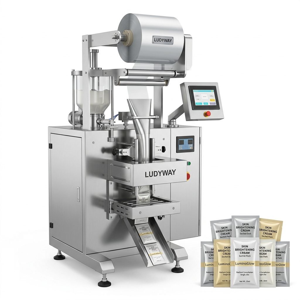 Skin brightening cream sachet packaging machine