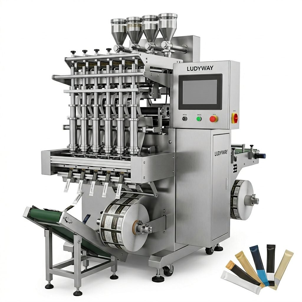 Snus Multi Lane Stick Pack Machine for Automated Portion Packaging
