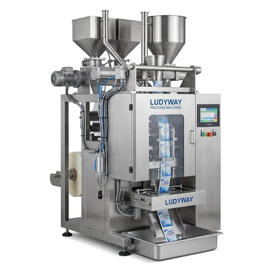 Toilet Cleaner Sachet Packaging Machine for Liquid and Powder Filling