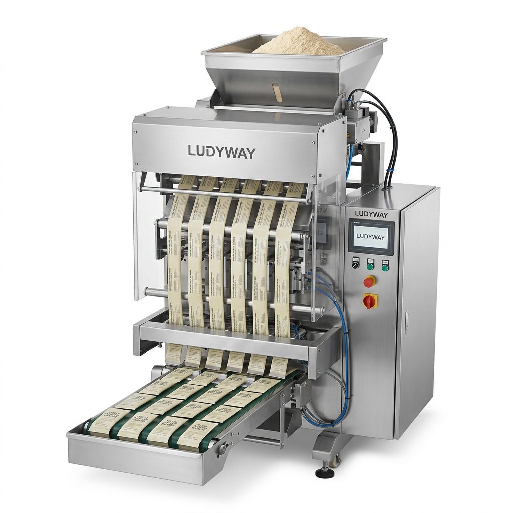 Vegan Protein Powder Multi Lane Sachet Packaging Machine for Food Industry